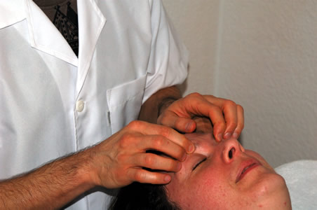 Marcos performing Facial lift massage